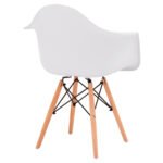 ΠΟΛΥΘΡΟΝΑ ΜΕ ΞΥΛΙΝΑ ΠΟΔΙΑ & ΚΑΘΙΣΜΑ ΛΕΥΚΟ MIRTO HM005.01 64x60x81 εκ. - Image 5