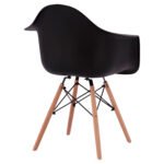 ΠΟΛΥΘΡΟΝΑ ΜΕ ΞΥΛΙΝΑ ΠΟΔΙΑ & ΚΑΘΙΣΜΑ ΜΑΥΡΟ MIRTO HM005.02  64x60x81 εκ. - Image 5