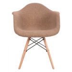 ΠΟΛΥΘΡΟΝΑ ΜΕ ΞΥΛΙΝΑ ΠΟΔΙΑ & ΜΕ ΥΦΑΣΜΑ ΜΠΕΖ MIRTO HM005.63 63x57x81 εκ. - Image 3