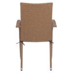 ΠΟΛΥΘΡΟΝΑ ΜΕΤΑΛΛΙΚΗ ANISHA HM5685.02 ΜΕ ΜΑΞΙΛΑΡΙ WICKER ΚΑΦΕ-ΜΟΚΑ ΣΤΟΙΒ/ΜΕΝΗ 56x60x94 εκ. - Image 6