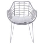 ΠΟΛΥΘΡΟΝΑ ΜΕΤΑΛΛΙΚΗ RADLEY ΑΣΠΡΟ ΜΑΤ & ΓΚΡΙ WICKER HM5300.02 - Image 3