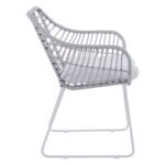 ΠΟΛΥΘΡΟΝΑ ΜΕΤΑΛΛΙΚΗ RADLEY ΑΣΠΡΟ ΜΑΤ & ΓΚΡΙ WICKER HM5300.02 - Image 4