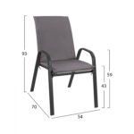 ΠΟΛΥΘΡΟΝΑ LEON ΜΕΤΑΛΛΙΚΗ ΓΚΡΙ ME ΓΚΡΙ ΜΑΞΙΛΑΡΙ HM10573.01 54x70x93 cm. - Image 2