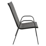 ΠΟΛΥΘΡΟΝΑ ΕΞ.ΧΩΡΟΥ LEON HM5000.01 ΜΕΤΑΛΛΙΚΗ ΓΚΡΙ ΜΕ TEXTILENE ΓΚΡΙ 54x70x93Υεκ - Image 4