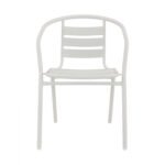 ΠΟΛΥΘΡΟΝΑ LAURA ΜΕΤΑΛΛΙΚΗ ΛΕΥΚΗ ΜΕ ΦΕΤΕΣ ΑΛΟΥΜΙΝΙΟΥ HM5037.02 54x59x73Υ εκ. - Image 3