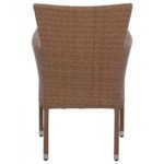 ΠΟΛΥΘΡΟΝΑ ΜΕΤΑΛΛΙΚΗ NISHA ΜΕ ΜΑΞΙΛΑΡΙ WICKER ΚΑΦΕ-ΜΟΚΑ 58x60x87 εκ. HM5684.02 - Image 6