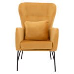 ΠΟΛΥΘΡΟΝΑ ΜΠΕΡΖΕΡΑ ΒΕΛΟΥΔΟ ΧΡΥΣΟ ΜΕ ΜΕΤΑΛΛΙΚΟ ΜΑΥΡΟ ΠΟΔΙ HM8721.09 67x80x102 εκ. - Image 3