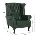 ΠΟΛΥΘΡΟΝΑ-ΜΠΕΡΖΕΡΑ T.CHESTERFIELD POLINA HM0053.08 PU ΚΥΠΑΡΙΣΣΙ 83x79x104 εκ - Image 2