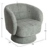 ΠΟΛΥΘΡΟΝΑ ΠΕΡΙΣΤΡΕΦΟΜΕΝΗ KARLEN HM9592.05 ΦΥΣΤΙΚΙ ΜΠΟΥΚΛΕ ΥΦΑΣΜΑ 79x79x76 Υεκ. - Image 2