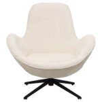 ΠΟΛΥΘΡΟΝΑ ΠΕΡΙΣΤΡΕΦΟΜΕΝΗ BRYNN HM9594.06 ΕΚΡΟΥ ΜΠΟΥΚΛΕ-ΜΑΥΡΗ ΜΕΤΑΛ. ΒΑΣΗ 86x76x87Υεκ - Image 2