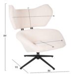 ΠΟΛΥΘΡΟΝΑ ΠΕΡΙΣΤΡΕΦΟΜΕΝΗ BRYLL HM9597.06 ΕΚΡΟΥ ΜΠΟΥΚΛΕ-ΜΑΥΡΗ ΒΑΣΗ 86x90x97Υεκ. - Image 2