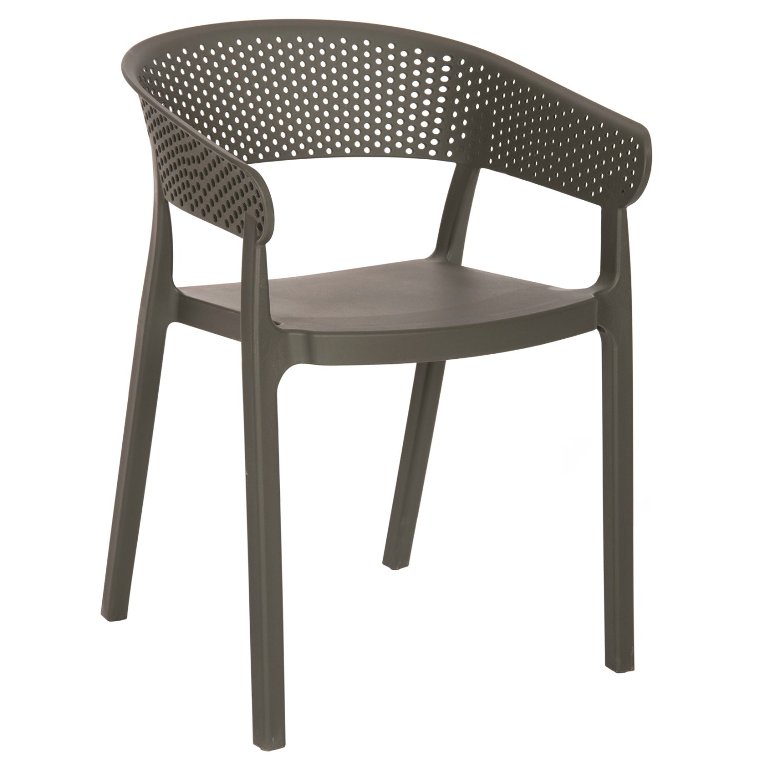 polythrona-polypropylenioy-dark-olive-fb ΠΟΛΥΘΡΟΝΑ ΠΟΛΥΠΡΟΠΥΛΕΝΙΟΥ PERFOE HM5941.07 DARK OLIVE 53,5x50,5x73Υεκ. - Image 1