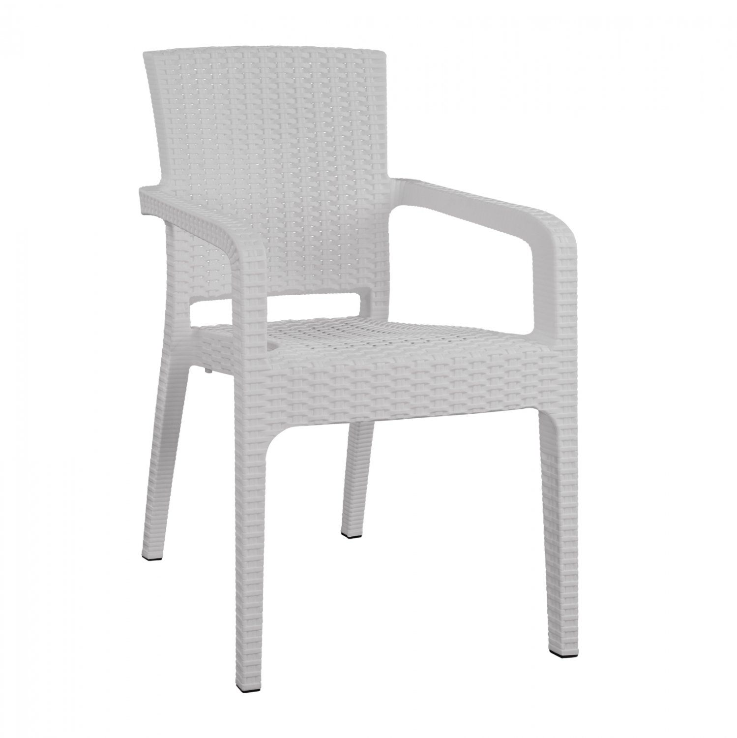 polythrona-polypropylenioy-fb9559004-chr ΠΟΛΥΘΡΟΝΑ ΠΟΛΥΠΡΟΠΥΛΕΝΙΟΥ RATTAN HM5590.04 ΧΡΩΜΑ ΛΕΥΚΟ 58x55x87 cm. - Image 1