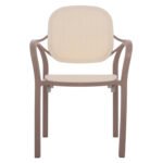 ΠΟΛΥΘΡΟΝΑ ΠΟΛΥΠΡΟΠΥΛΕΝΙΟΥ KHEM HM5820.02 ΣΕ ΑΠΟΧΡΩΣΗ ΚΑΠΟΥΤΣΙΝΟ & ΜΠΕΖ 57x57x83Y εκ. - Image 3