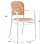 ΠΟΛΥΘΡΟΝΑ ΠΟΛΥΠΡΟΠΥΛΕΝΙΟΥ FLOW HM5938.01 ΛΕΥΚΗ ΚΑΙ ΜΠΕΖ 56x52.5x85.5Υεκ. - Image 2