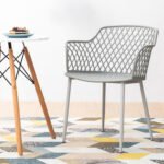 ΠΟΛΥΘΡΟΝΑ ΠΟΛΥΠΡΟΠΥΛΕΝΙΟΥ JOCELYN HM8510.10 ΓΚΡΙ ΜΕ ΜΕΤΑΛΛΙΚΑ ΠΟΔΙΑ 62Χ55,5Χ79Υ εκ. - Image 3