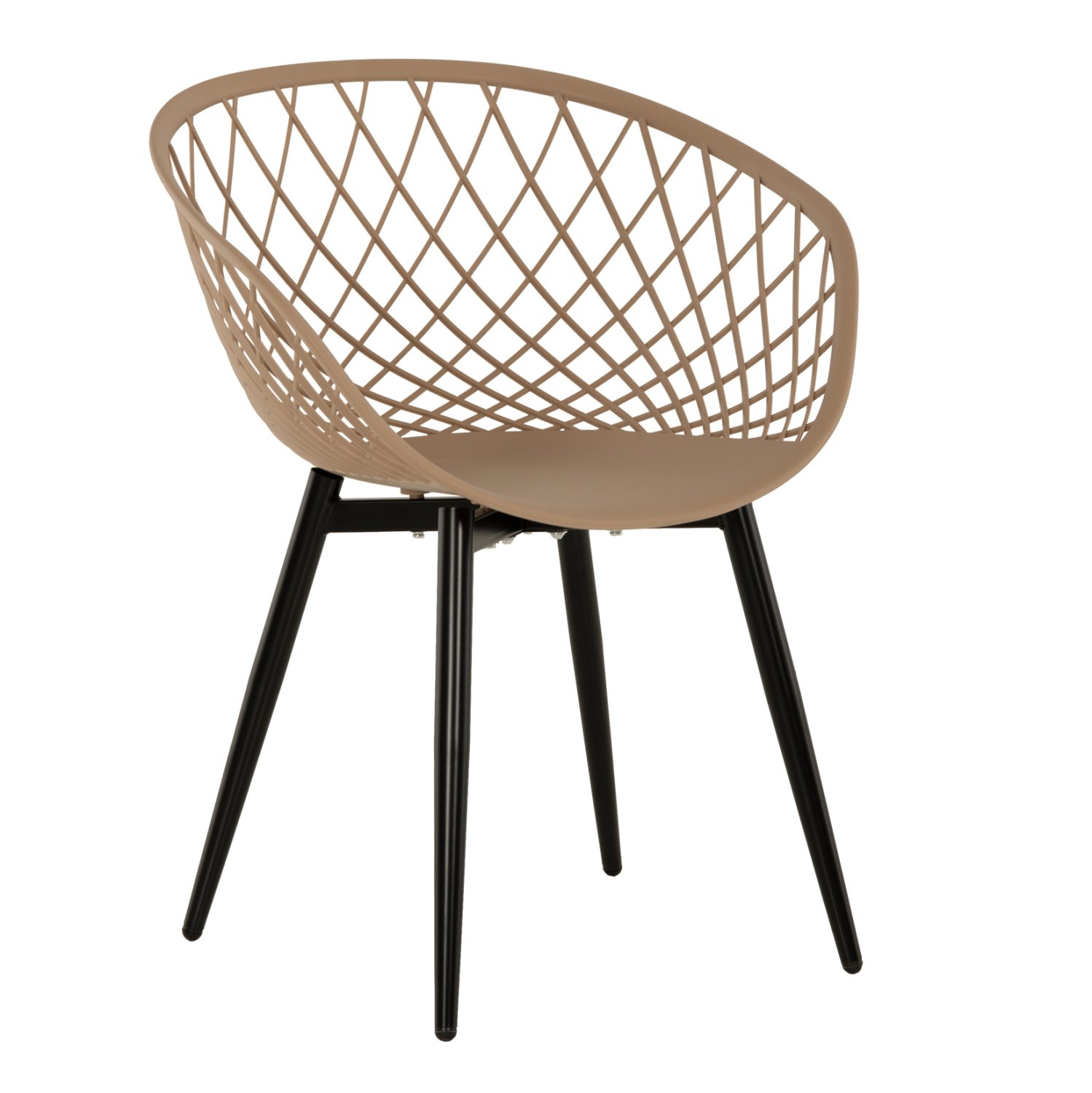 polythrona-polypropylenioy-kapoytsino-ma ΠΟΛΥΘΡΟΝΑ ΠΟΛΥΠΡΟΠΥΛΕΝΙΟΥ ΚΑΠΟΥΤΣΙΝΟ-ΜΑΥΡΑ ΜΕΤΑΛΛΙΚΑ ΠΟΔΙΑ ARIADNE HM8001.23 63x56x80Υεκ. - Image 1