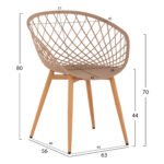 ΠΟΛΥΘΡΟΝΑ ΠΟΛΥΠΡΟΠΥΛΕΝΙΟΥ ΚΑΠΟΥΤΣΙΝΟ ΜΕΤΑΛΛΙΚΑ ΠΟΔΙΑ ARIADNE HM8001.13 63x56x80Y εκ. - Image 2