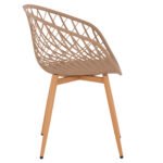 ΠΟΛΥΘΡΟΝΑ ΠΟΛΥΠΡΟΠΥΛΕΝΙΟΥ ΚΑΠΟΥΤΣΙΝΟ ΜΕΤΑΛΛΙΚΑ ΠΟΔΙΑ ARIADNE HM8001.13 63x56x80Y εκ. - Image 4