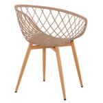 ΠΟΛΥΘΡΟΝΑ ΠΟΛΥΠΡΟΠΥΛΕΝΙΟΥ ΚΑΠΟΥΤΣΙΝΟ ΜΕΤΑΛΛΙΚΑ ΠΟΔΙΑ ARIADNE HM8001.13 63x56x80Y εκ. - Image 5