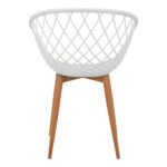 ΠΟΛΥΘΡΟΝΑ ΠΟΛΥΠΡΟΠΥΛΕΝΙΟΥ ΛΕΥΚΗ ΜΕ ΜΕΤΑΛΛΙΚΑ ΠΟΔΙΑ ΑΠΟΜΙΜΗΣΗ ΞΥΛΟΥ ARIADNE HM8001.01 62,5x56x80 εκ. - Image 4