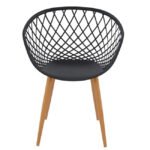 ΠΟΛΥΘΡΟΝΑ ΠΟΛΥΠΡΟΠΥΛΕΝΙΟΥ ΜΑΥΡΗ ΜΕ ΜΕΤΑΛΛΙΚΑ ΠΟΔΙΑ ΑΠΟΜΙΜΗΣΗ ΞΥΛΟΥ ARIADNE HM8001.02 62,5x56x80 εκ. - Image 3