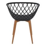 ΠΟΛΥΘΡΟΝΑ ΠΟΛΥΠΡΟΠΥΛΕΝΙΟΥ ΜΑΥΡΗ ΜΕ ΜΕΤΑΛΛΙΚΑ ΠΟΔΙΑ ΑΠΟΜΙΜΗΣΗ ΞΥΛΟΥ ARIADNE HM8001.02 62,5x56x80 εκ. - Image 6