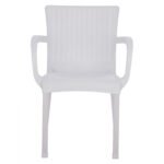 ΠΟΛΥΘΡΟΝΑ ΠΟΛΥΠΡΟΠΥΛΕΝΙΟΥ RATTAN ΠΟΔΙ ALU HM5591.01 ΧΡΩΜΑ ΛΕΥΚΟ 60x60x82 cm - Image 3