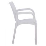 ΠΟΛΥΘΡΟΝΑ ΠΟΛΥΠΡΟΠΥΛΕΝΙΟΥ RATTAN ΠΟΔΙ ALU HM5591.01 ΧΡΩΜΑ ΛΕΥΚΟ 60x60x82 cm - Image 4