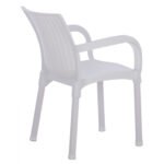 ΠΟΛΥΘΡΟΝΑ ΠΟΛΥΠΡΟΠΥΛΕΝΙΟΥ RATTAN ΠΟΔΙ ALU HM5591.01 ΧΡΩΜΑ ΛΕΥΚΟ 60x60x82 cm - Image 5