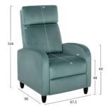 ΠΟΛΥΘΡΟΝΑ RELAX HIBER HM9782.07 ΦΥΣΤΙΚΙ ΒΕΛΟΥΔΟ 67,5x90x104Υ εκ. - Image 2