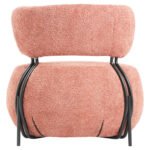 ΠΟΛΥΘΡΟΝΑ ΣΤΡΟΓΓΥΛΗ KARSEN ΗΜ9598.02 ΡΟΖ ΜΠΟΥΚΛΕ ΥΦΑΣΜΑ 75x75x75Υ εκ. - Image 4