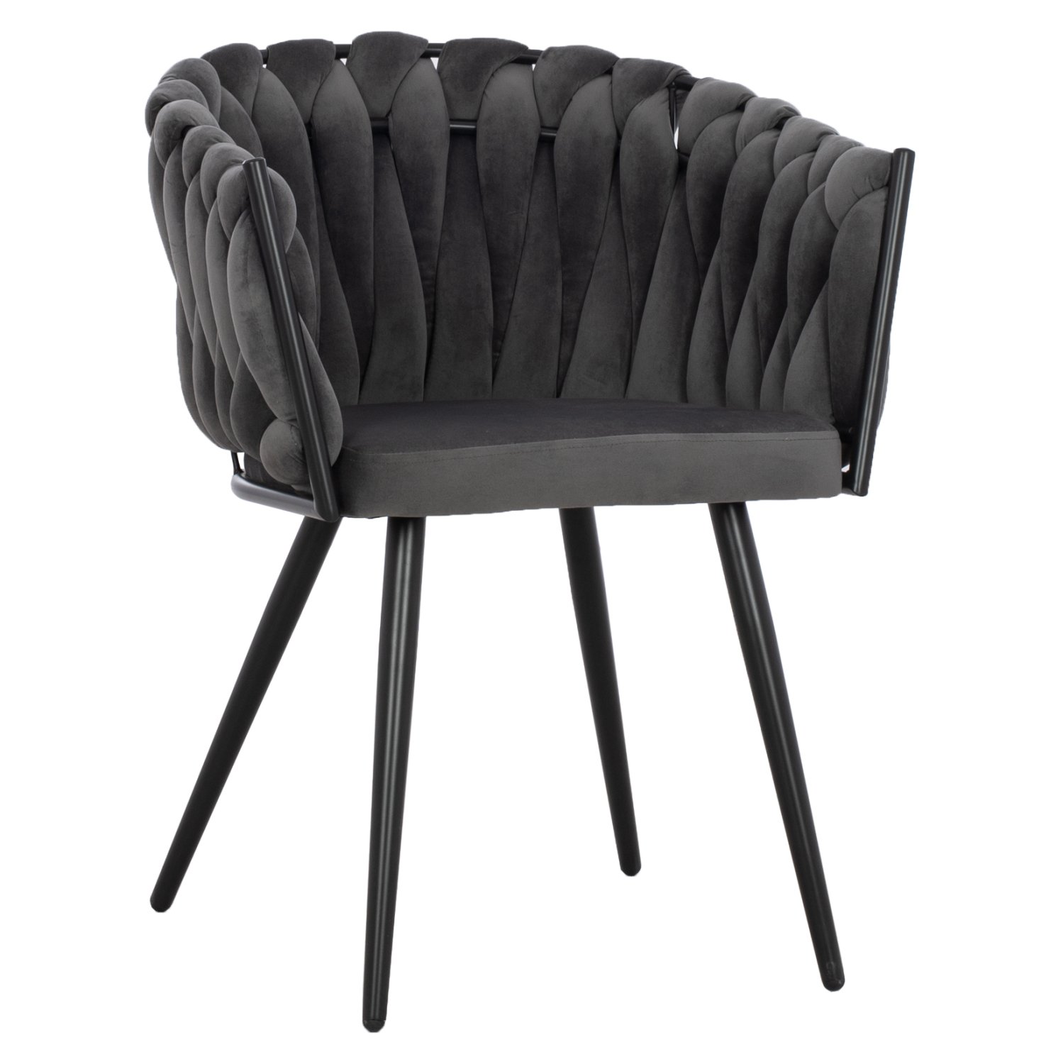 polythronaki-beloydo-gkri-kai-metallika- ΠΟΛΥΘΡΟΝΑΚΙ LUANDA ΒΕΛΟΥΔΟ ΓΚΡΙ ΚΑΙ ΜΕΤΑΛΛΙΚΑ ΠΟΔΙΑ HM8741.01 60x54x78 εκ. - Image 1