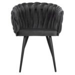 ΠΟΛΥΘΡΟΝΑΚΙ LUANDA ΒΕΛΟΥΔΟ ΓΚΡΙ ΚΑΙ ΜΕΤΑΛΛΙΚΑ ΠΟΔΙΑ HM8741.01 60x54x78 εκ. - Image 3