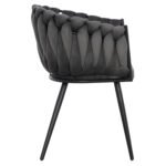 ΠΟΛΥΘΡΟΝΑΚΙ LUANDA ΒΕΛΟΥΔΟ ΓΚΡΙ ΚΑΙ ΜΕΤΑΛΛΙΚΑ ΠΟΔΙΑ HM8741.01 60x54x78 εκ. - Image 4