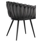 ΠΟΛΥΘΡΟΝΑΚΙ LUANDA ΒΕΛΟΥΔΟ ΓΚΡΙ ΚΑΙ ΜΕΤΑΛΛΙΚΑ ΠΟΔΙΑ HM8741.01 60x54x78 εκ. - Image 5