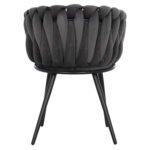 ΠΟΛΥΘΡΟΝΑΚΙ LUANDA ΒΕΛΟΥΔΟ ΓΚΡΙ ΚΑΙ ΜΕΤΑΛΛΙΚΑ ΠΟΔΙΑ HM8741.01 60x54x78 εκ. - Image 6