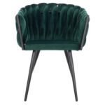 ΠΟΛΥΘΡΟΝΑΚΙ LUANDA ΒΕΛΟΥΔΟ ΚΥΠΑΡΙΣΣΙ ΜΕΤΑΛΛΙΚΑ ΠΟΔΙΑ HM8741.03 60x54x78 εκ. - Image 3