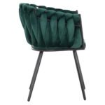 ΠΟΛΥΘΡΟΝΑΚΙ LUANDA ΒΕΛΟΥΔΟ ΚΥΠΑΡΙΣΣΙ ΜΕΤΑΛΛΙΚΑ ΠΟΔΙΑ HM8741.03 60x54x78 εκ. - Image 4