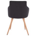 ΠΟΛΥΘΡΟΝΑΚΙ IVY ΒΕΛΟΥΔΟ ΜΑΥΡΟ ΚΑΙ ΜΕΤΑΛΛΙΚΑ ΠΟΔΙΑ HM8546.04 53x55x79 εκ. - Image 6