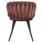 ΠΟΛΥΘΡΟΝΑΚΙ LUANDA ΒΕΛΟΥΔΟ ΣΑΠΙΟ ΜΗΛΟ ΚΑΙ ΜΕΤΑΛΛΙΚΑ ΠΟΔΙΑ HM8741.02 60x54x78 εκ. - Image 6