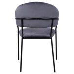 ΠΟΛΥΘΡΟΝΑΚΙ THEODORE HM8520.01 ΑΠΟ ΒΕΛΟΥΔΟ ΓΚΡΙ ΜΕ ΜΕΤΑΛΛΙΚΟ ΣΚΕΛΕΤΟ 55x50x82Υ εκ. - Image 6