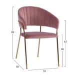 ΠΟΛΥΘΡΟΝΑΚΙ THEODORE HM8520.02 ΒΕΛΟΥΔΟ ΣΑΠΙΟ ΜΗΛΟ ΜΕ ΕΠΙΧΡΥΣΟ ΣΚΕΛΕΤΟ 55Χ50Χ82Υεκ. - Image 2