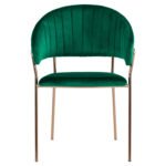 ΠΟΛΥΘΡΟΝΑΚΙ THEODORE HM8520.03 ΑΠΟ ΒΕΛΟΥΔΟ ΚΥΠΑΡΙΣΣΙ ΜΕ ΕΠΙΧΡΥΣΟ ΣΚΕΛΕΤΟ 55Χ50Χ82Υ εκ. - Image 3