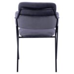 ΠΟΛΥΘΡΟΝΑΚΙ KELSO HM8521.01 ΒΕΛΟΥΔΟ ΣΚΟΥΡΟ ΓΚΡΙ & ΜΑΥΡΟ ΜΕΤΑΛΛΙΚΟ ΣΚΕΛΕΤΟ 52,5x52x80 cm - Image 6