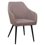 ΠΟΛΥΘΡΟΝΑΚΙ CHARLES HM8522.07 ΜΕ ΥΦΑΣΜΑ ΜΠΕΖ & PU ΜΠΕΖ 57x63x83Υ εκ.