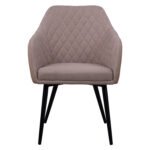 ΠΟΛΥΘΡΟΝΑΚΙ CHARLES HM8522.07 ΜΕ ΥΦΑΣΜΑ ΜΠΕΖ & PU ΜΠΕΖ 57x63x83Υ εκ. - Image 3