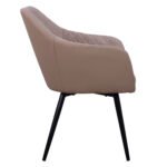 ΠΟΛΥΘΡΟΝΑΚΙ CHARLES HM8522.07 ΜΕ ΥΦΑΣΜΑ ΜΠΕΖ & PU ΜΠΕΖ 57x63x83Υ εκ. - Image 4