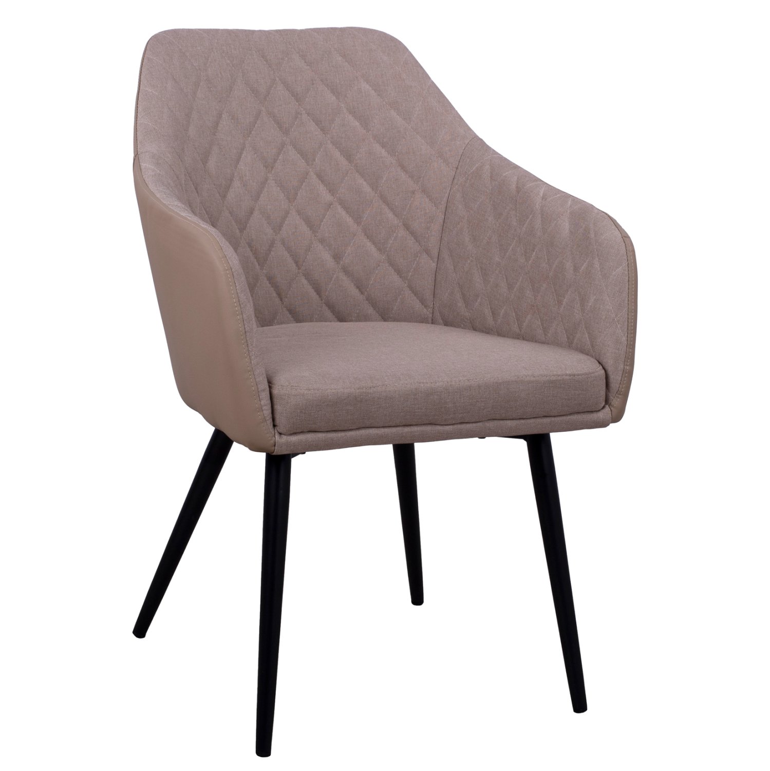 polythronaki-fb9852207-me-yfasma-mpez-pu ΠΟΛΥΘΡΟΝΑΚΙ CHARLES HM8522.07 ΜΕ ΥΦΑΣΜΑ ΜΠΕΖ & PU ΜΠΕΖ 57x63x83Υ εκ. - Image 1