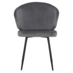 ΠΟΛΥΘΡΟΝΑΚΙ JIYA ΜΕ ΓΚΡΙ ΒΕΛΟΥΔΟ & ΜΑΥΡΟ ΜΕΤΑΛΛΙΚΟ ΣΚΕΛΕΤΟ HM8728.01 60x60x85 εκ. - Image 3